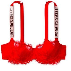 Victoria's Secret Very Sexy Lace Logo Strap Bra